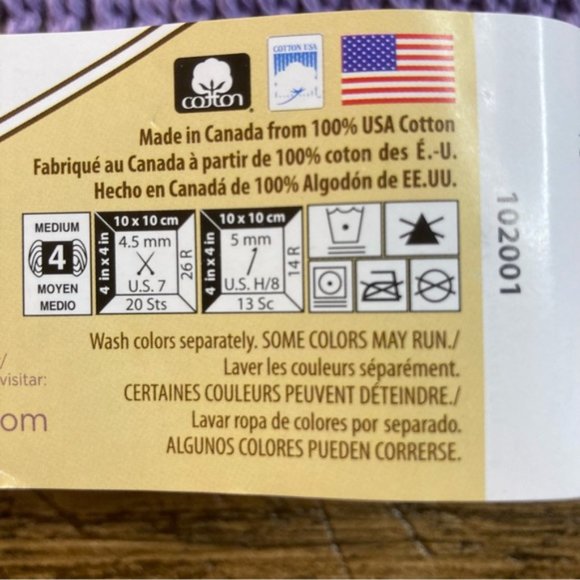 Handmade dishcloths set of 2 purple - Picture 7 of 8